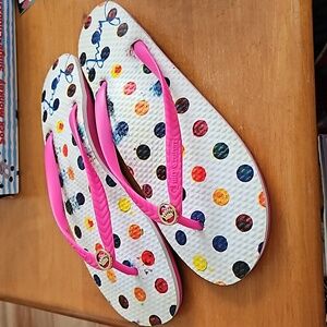 Juicy Couture Black Platform Flip Flops